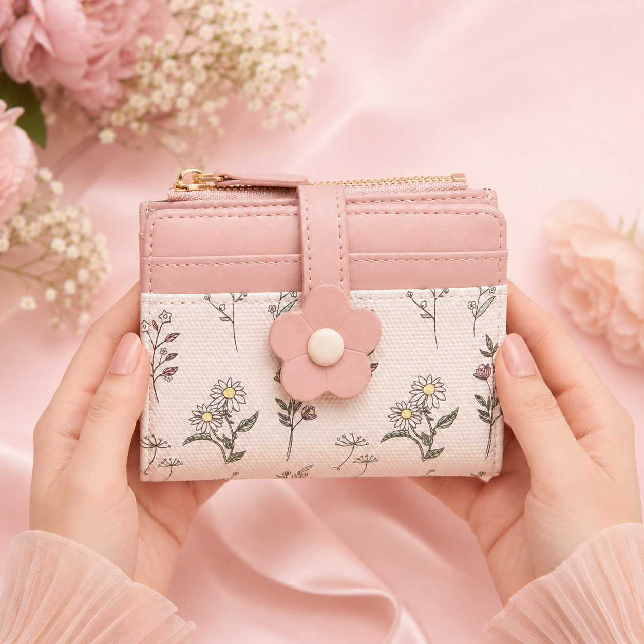 Cute Floral Wallet for Girls