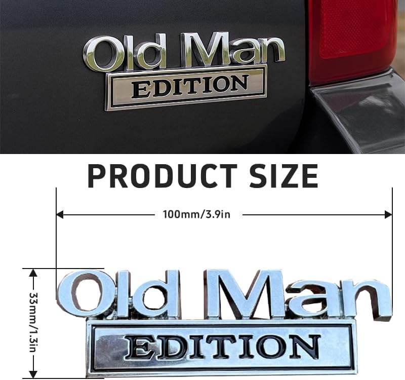 Old Man Edition Car Emblem 🚗