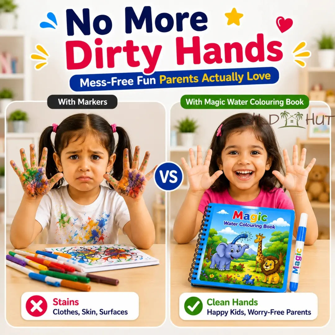 Magic Reusable Water Coloring Book - Less Screen Time, More Creative Play