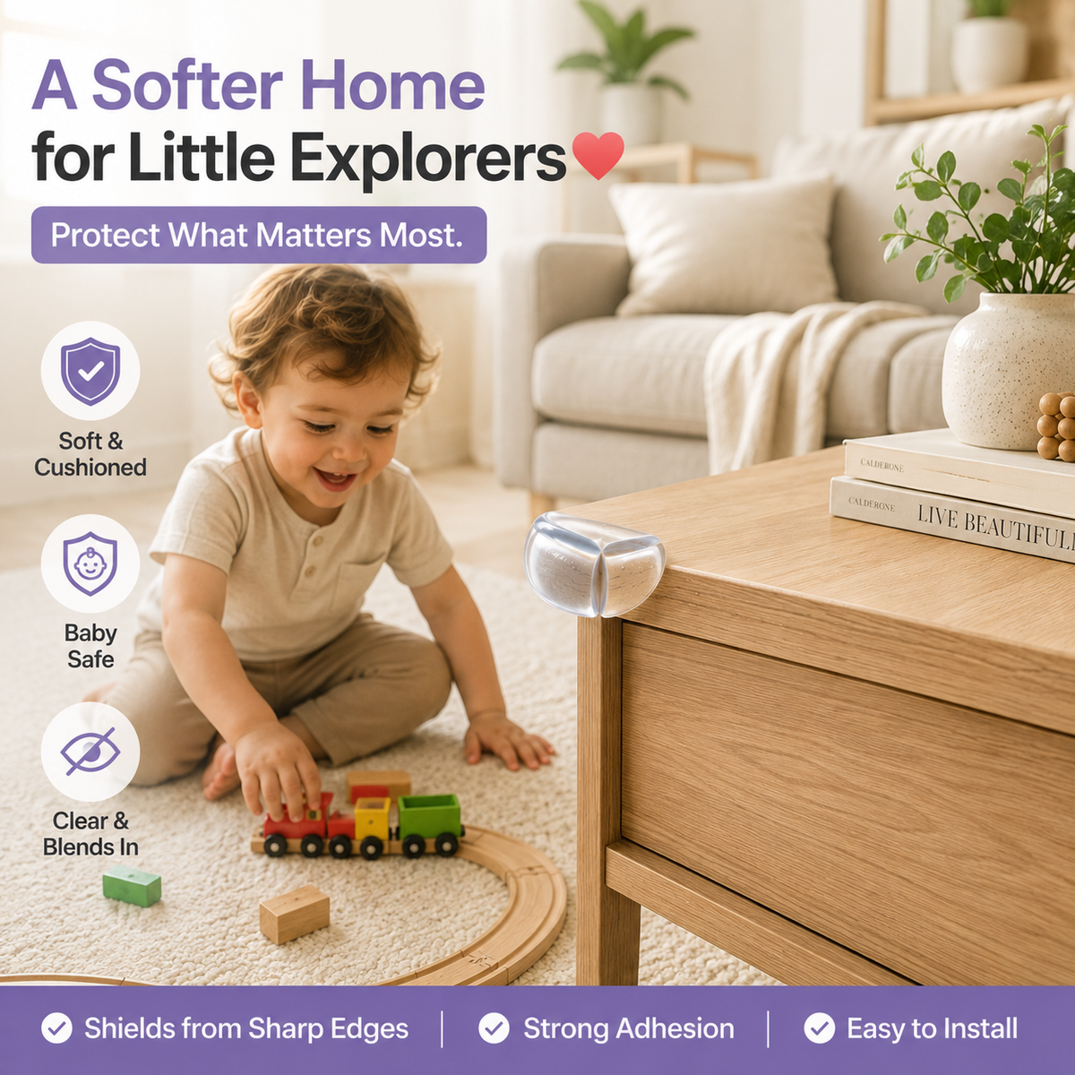 Corner Guard Cover - Protect yourself and your family from Sharp Edges and Corners