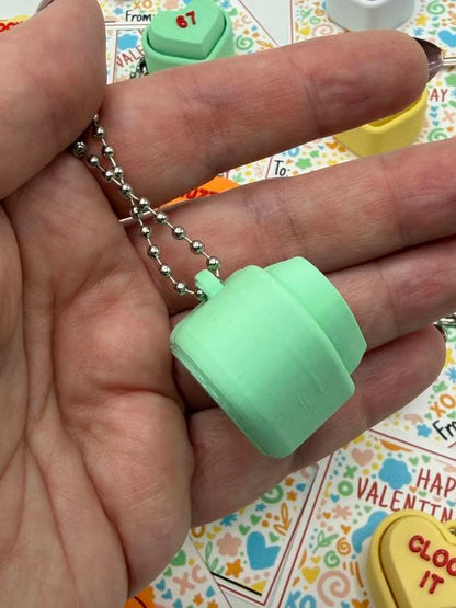 💕Brain Rot Heart Fidget Keychain – Cute, Clicky & Totally Addictive 🔥