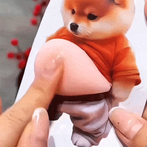 🐻 3D Cute Big Belly Cartoon Sticker 🌟