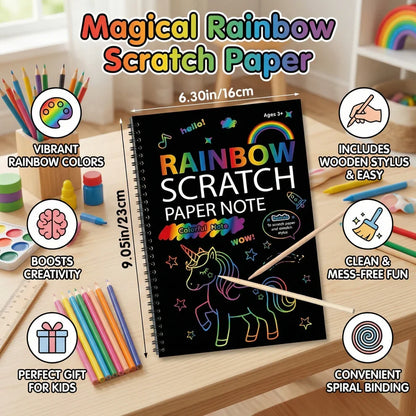 Magical Rainbow Scratch Paper Coloring Book