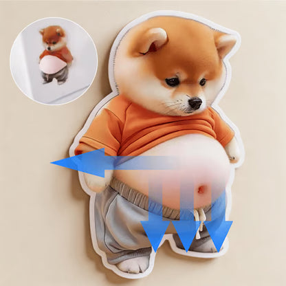 🐻 3D Cute Big Belly Cartoon Sticker 🌟