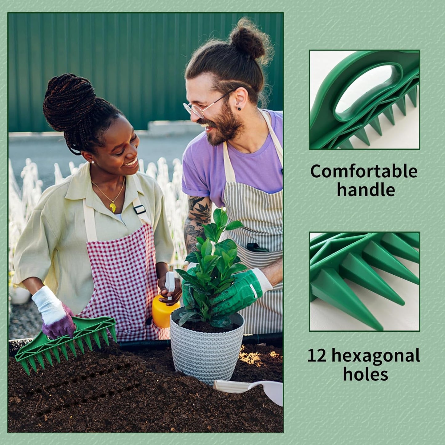 🌱 12-Hole Seed Drill (Seeder) 🌼for growing vegetables and flowers