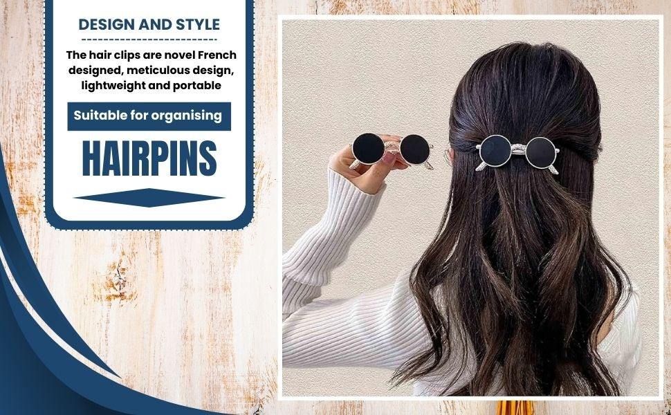 🕶️ Retro Sunglasses Hair Clip