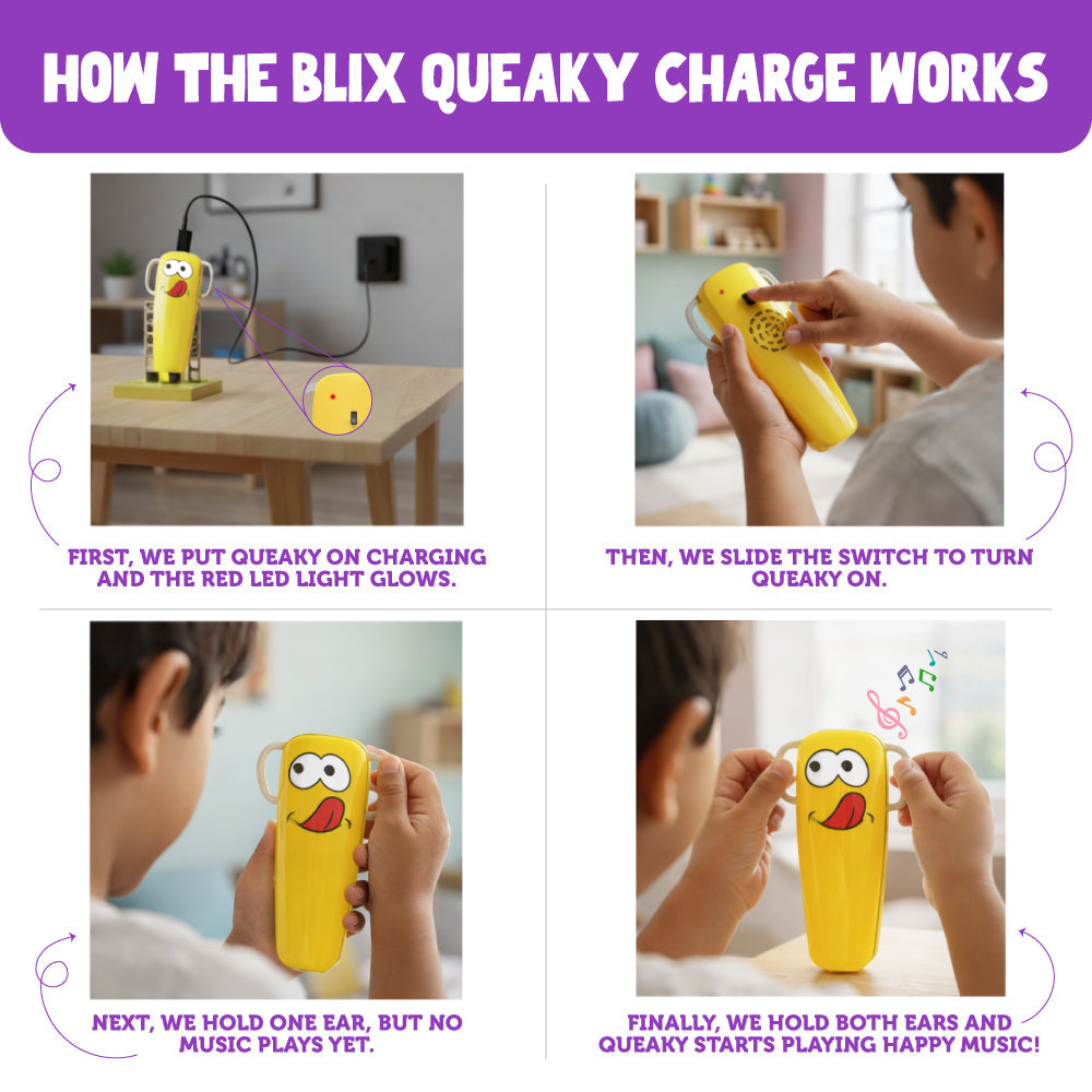 HUNGRY QUEAKY Interactive CHARGE Toy