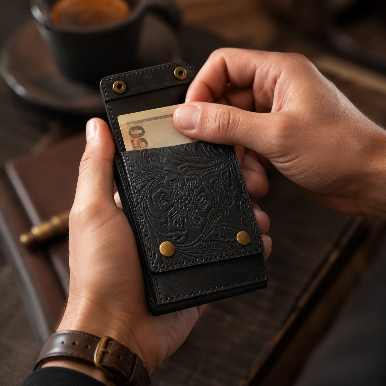 Vintage Embossed Men's Wallet