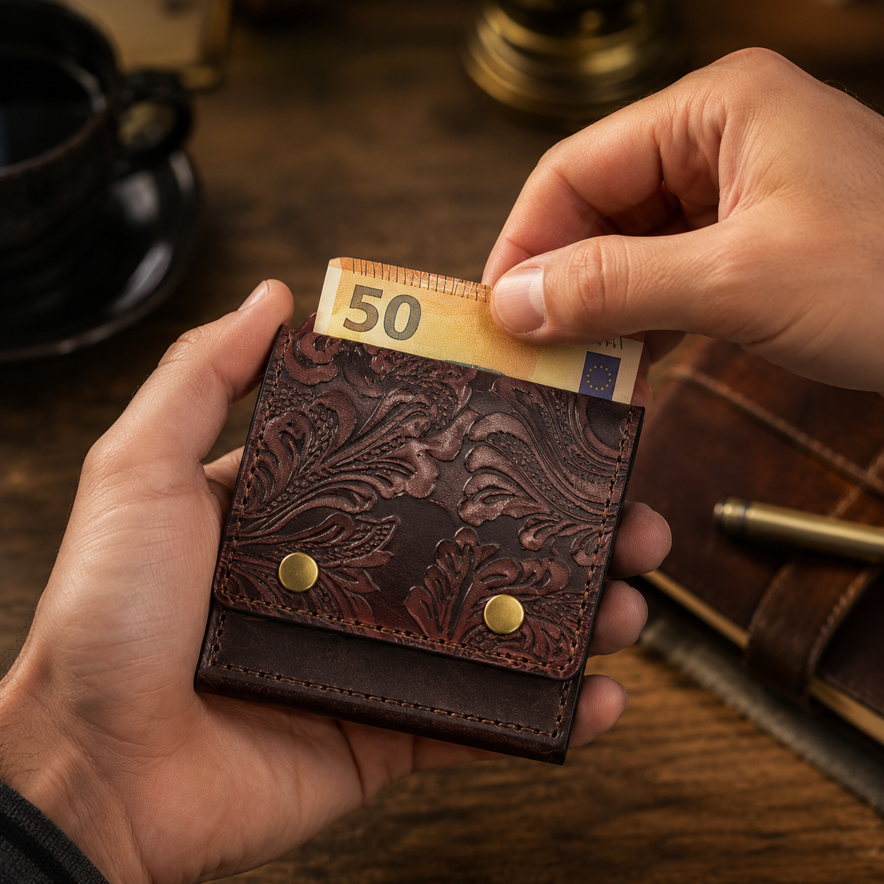 Vintage Embossed Men's Wallet