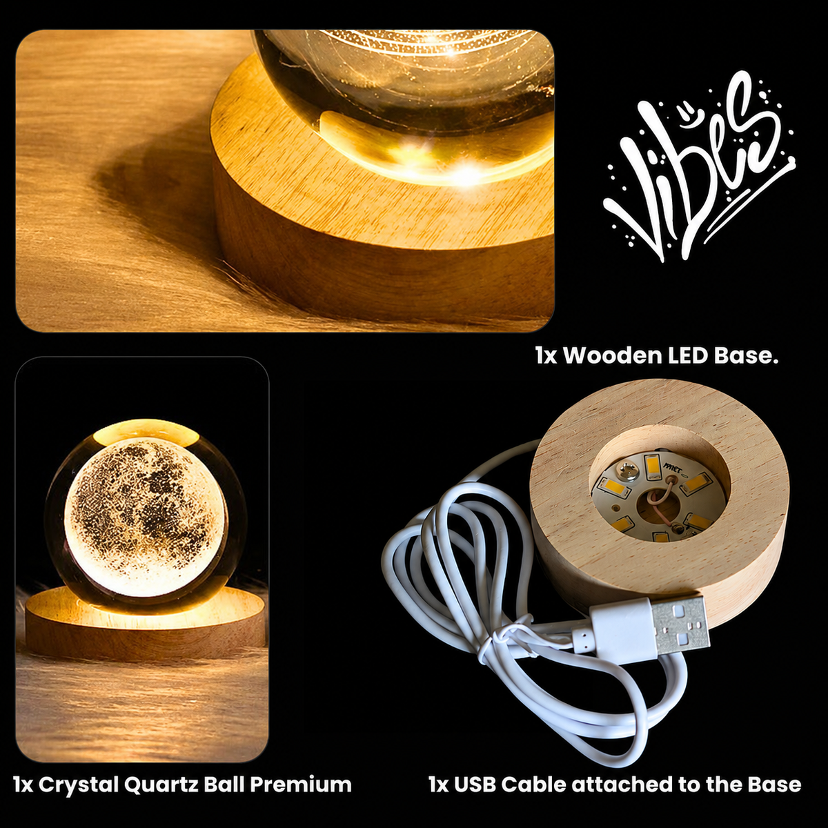 🌙 3D Crystal Moon Lamp – Magical Night Decor