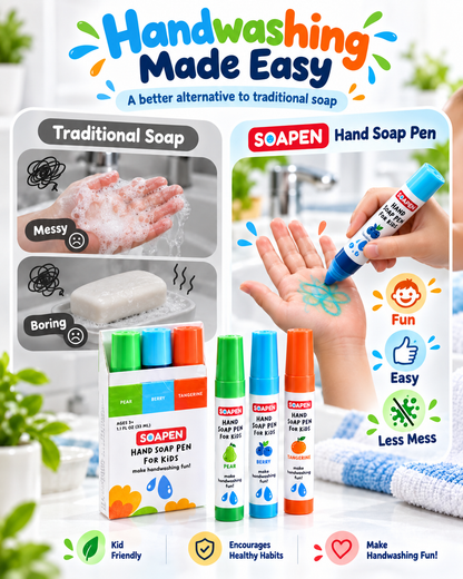 Kids Hand Soap Pens- Make Handwashing Fun for Kids 🧼