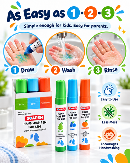 Kids Hand Soap Pens- Make Handwashing Fun for Kids 🧼
