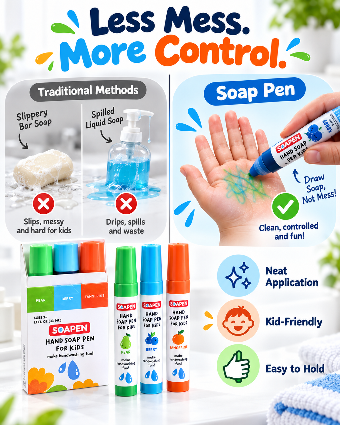 Kids Hand Soap Pens- Make Handwashing Fun for Kids 🧼