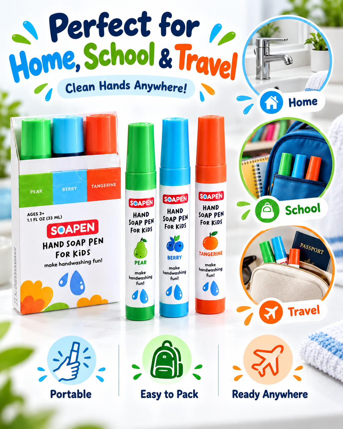 Kids Hand Soap Pens- Make Handwashing Fun for Kids 🧼