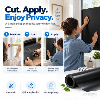 Blackout Privacy Window Sheet - Block Unwanted Views &amp; Enjoy More Privacy at Home