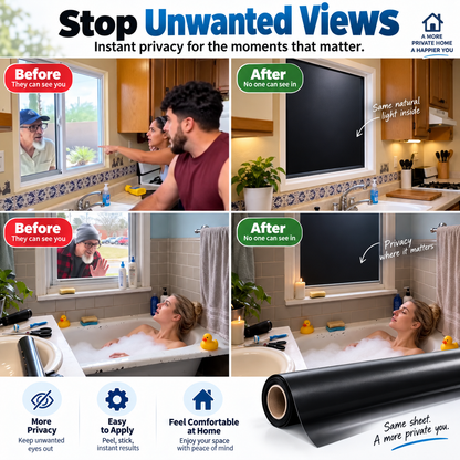 Blackout Privacy Window Sheet - Block Unwanted Views &amp; Enjoy More Privacy at Home