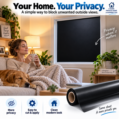 Blackout Privacy Window Sheet - Block Unwanted Views &amp; Enjoy More Privacy at Home