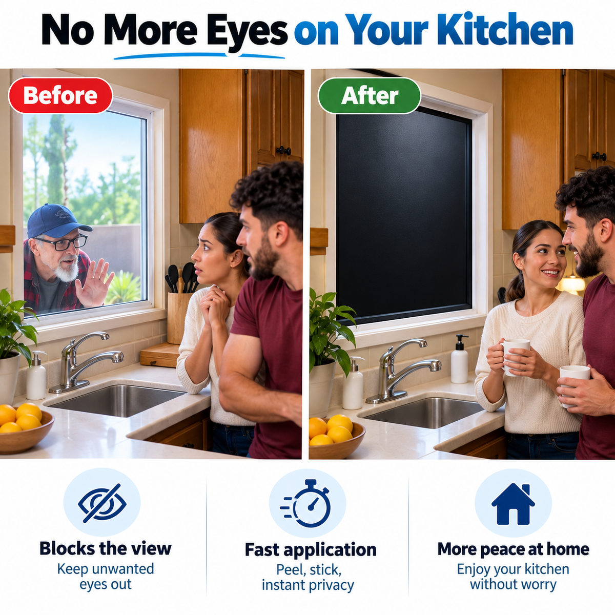 Blackout Privacy Window Sheet - Block Unwanted Views &amp; Enjoy More Privacy at Home