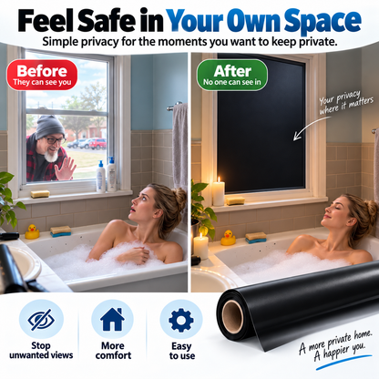 Blackout Privacy Window Sheet - Block Unwanted Views &amp; Enjoy More Privacy at Home