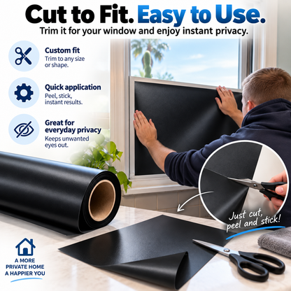 Blackout Privacy Window Sheet - Block Unwanted Views &amp; Enjoy More Privacy at Home