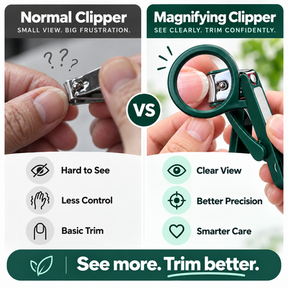 MagnifyPro™ Nail Clipper with Magnifying Glass - See Clearly. Trim Confidently
