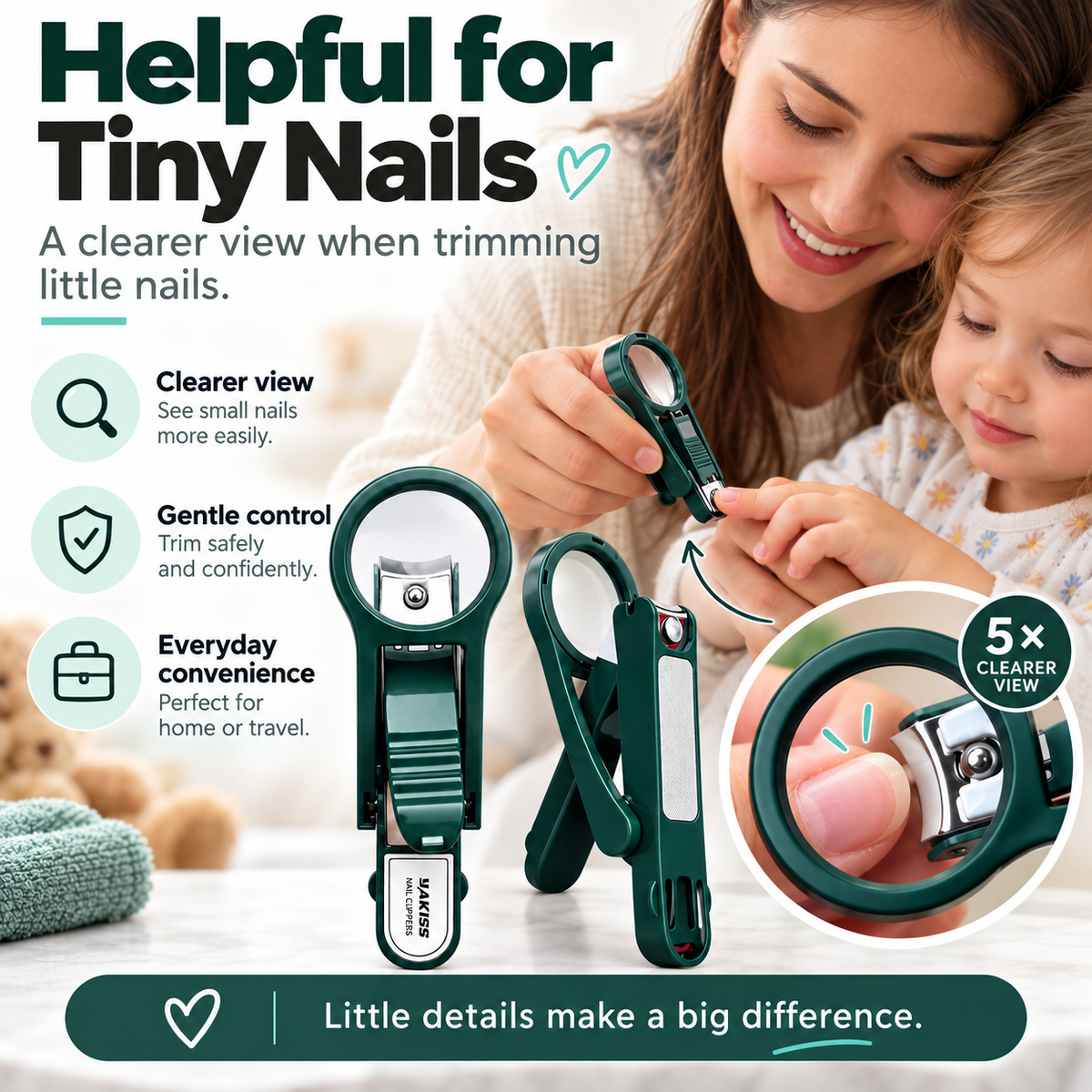 MagnifyPro™ Nail Clipper with Magnifying Glass - See Clearly. Trim Confidently
