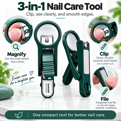 MagnifyPro™ Nail Clipper with Magnifying Glass - See Clearly. Trim Confidently