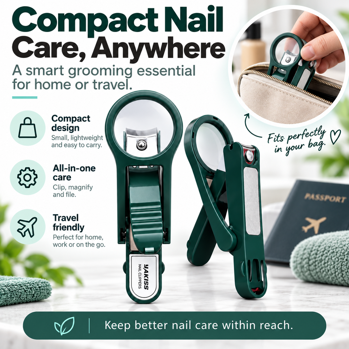 MagnifyPro™ Nail Clipper with Magnifying Glass - See Clearly. Trim Confidently
