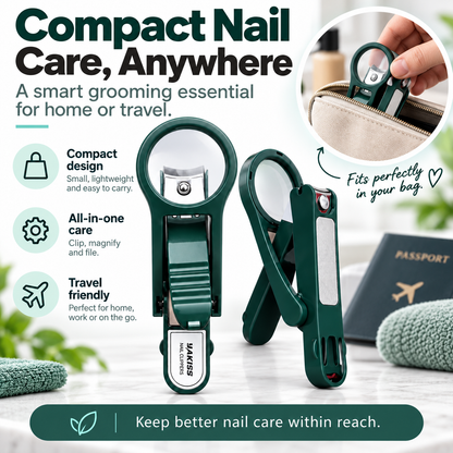 MagnifyPro™ Nail Clipper with Magnifying Glass - See Clearly. Trim Confidently
