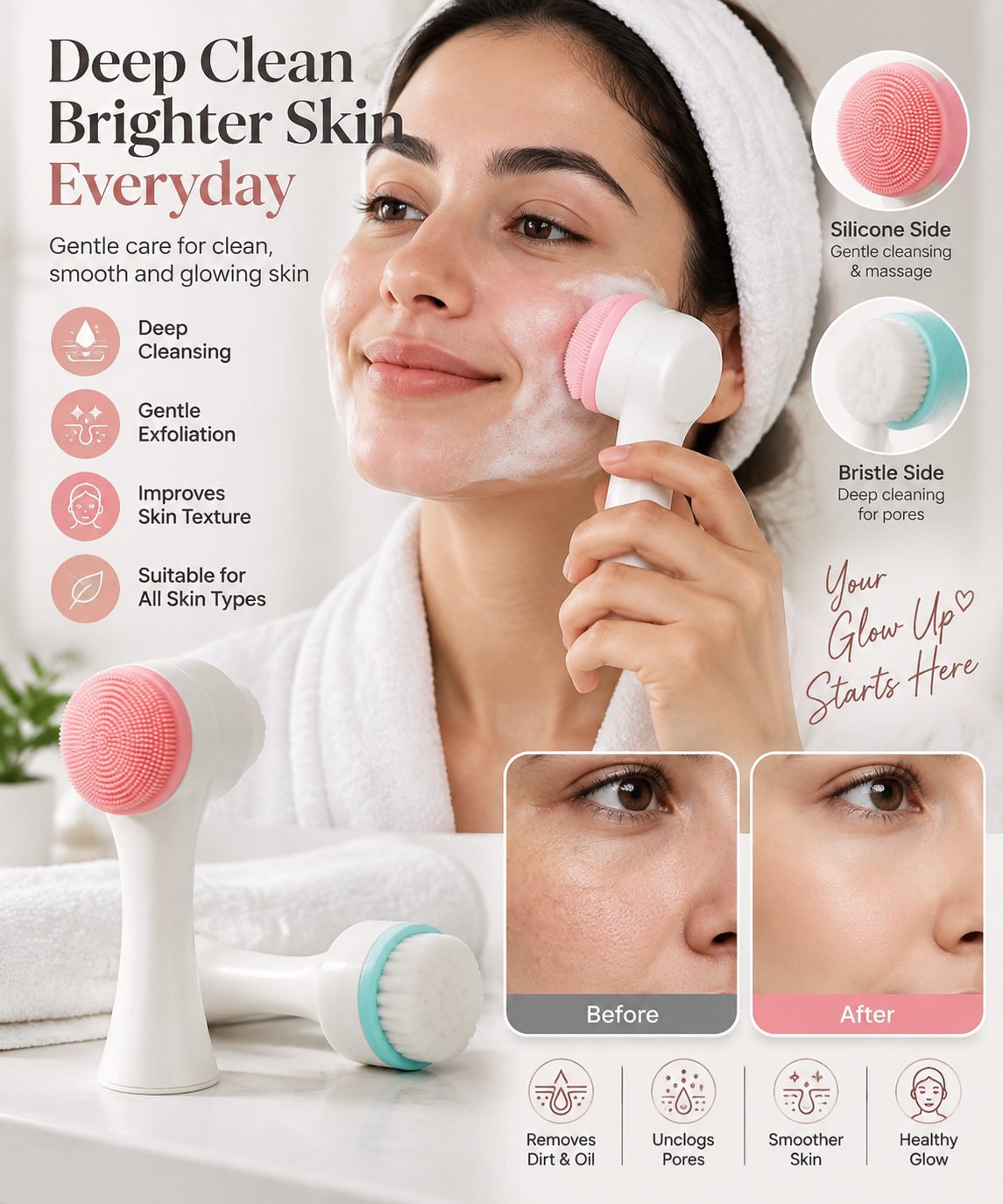 Silicone Facial Cleansing Brush✨