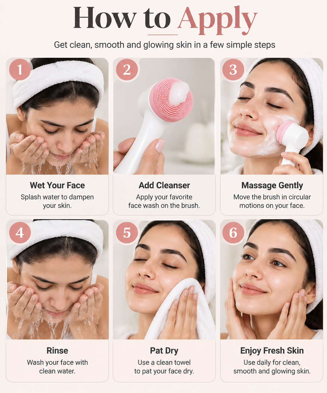 Silicone Facial Cleansing Brush✨