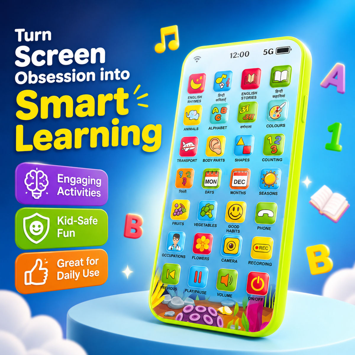 Smart Learning Phone for Kids 📱