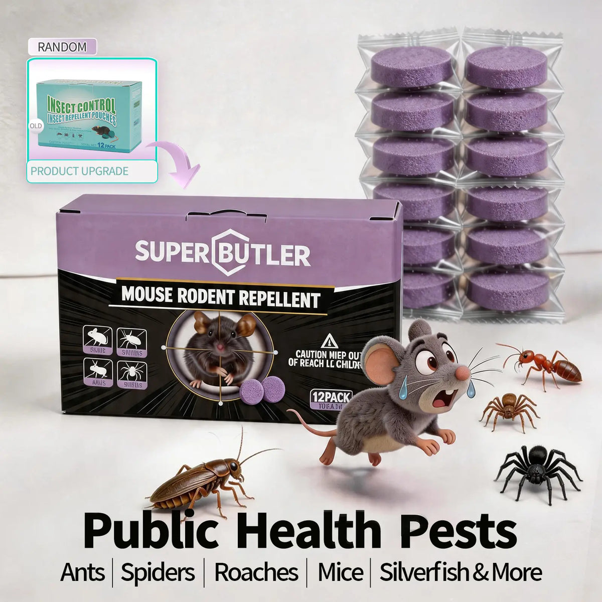 Strong Mouse Control Bait - Fast Action Bait for Indoor/Outdoor Control
