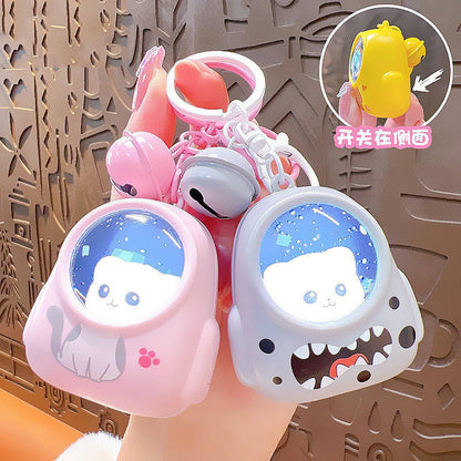 Astronaut Kitty Lightup Keychain  – Interactive Mini Companion!