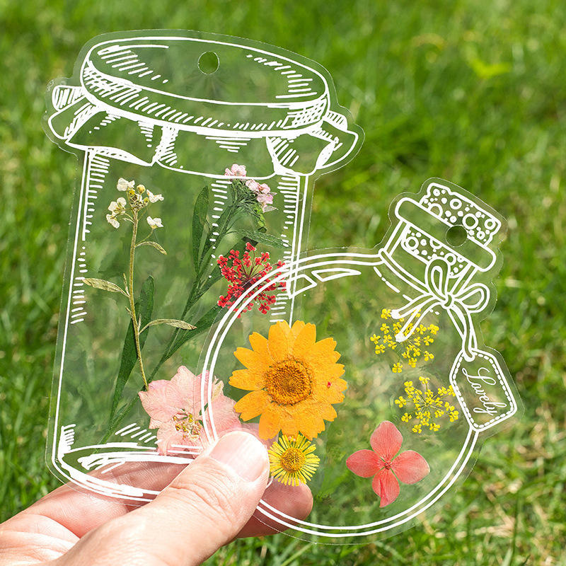 🌸 Aesthetic Transparent Dried Flower Bookmark