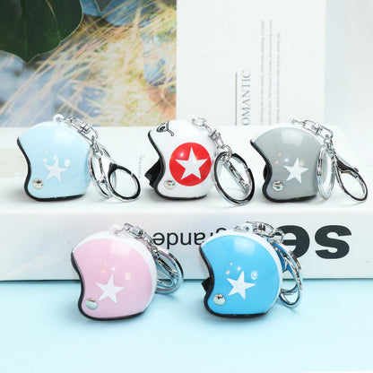 Cute Mini Helmet Keychain 🏍️