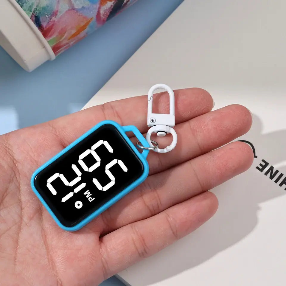 ⏰✨ Cute Mini LED Clock Keychain ✨🎀
