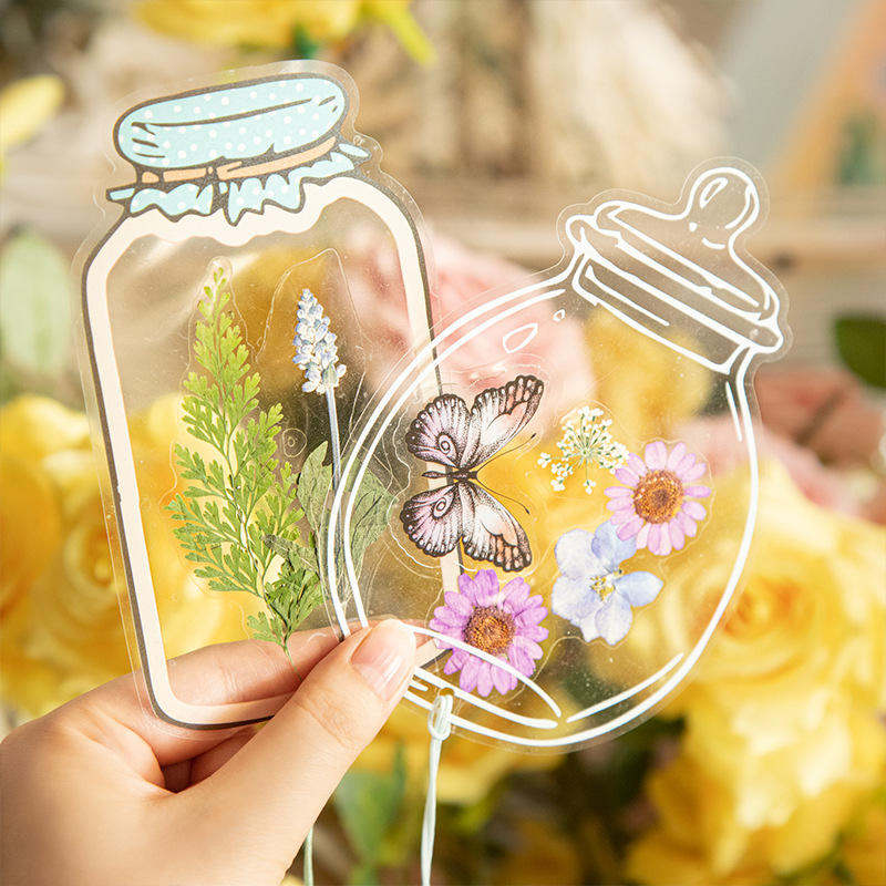 🌸 Aesthetic Transparent Dried Flower Bookmark