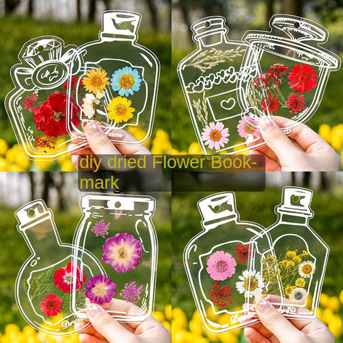 🌸 Aesthetic Transparent Dried Flower Bookmark
