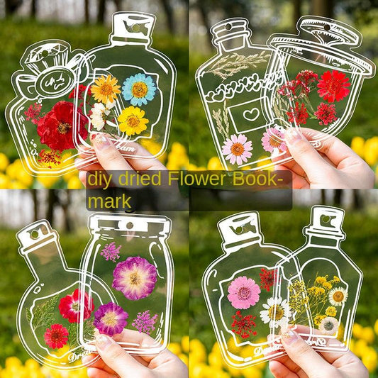 🌸 Aesthetic Transparent Dried Flower Bookmark