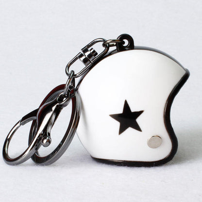 Cute Mini Helmet Keychain 🏍️