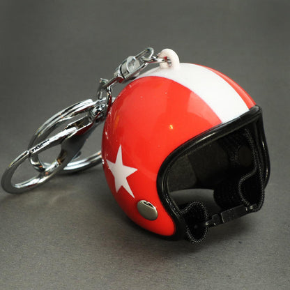 Cute Mini Helmet Keychain 🏍️