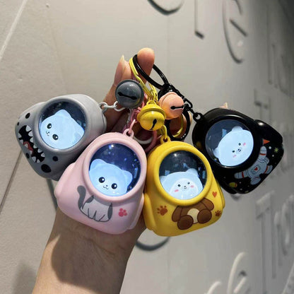 Astronaut Kitty Lightup Keychain  – Interactive Mini Companion!