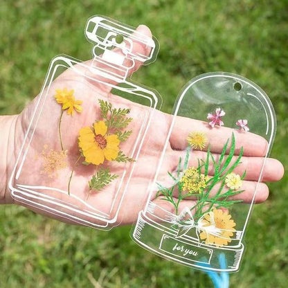 🌸 Aesthetic Transparent Dried Flower Bookmark