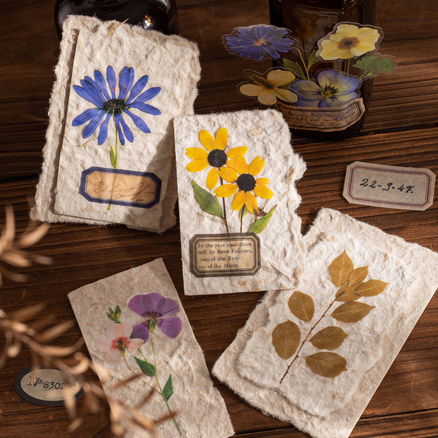 🌸 Aesthetic Transparent Dried Flower Bookmark