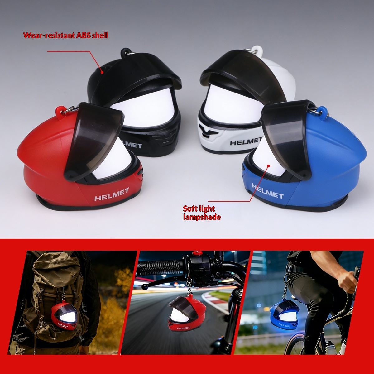🏍️GlowRide™ Mini Helmet Keychain 🔑