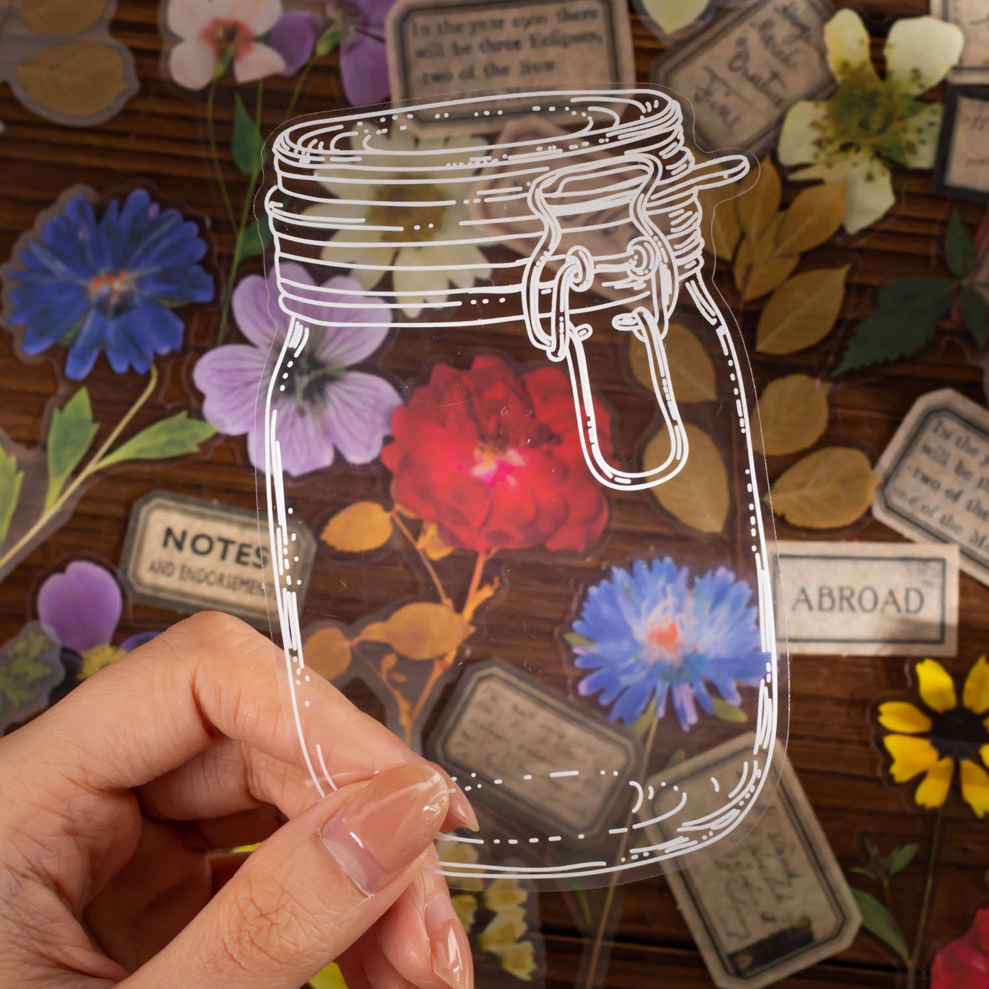 🌸 Aesthetic Transparent Dried Flower Bookmark