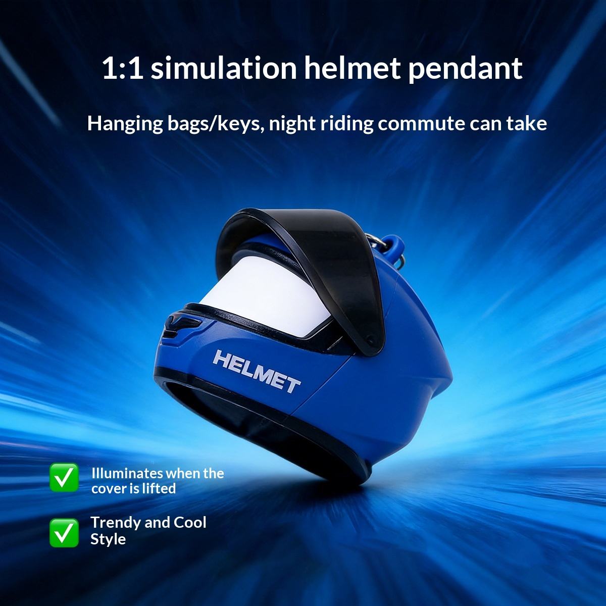 🏍️GlowRide™ Mini Helmet Keychain 🔑