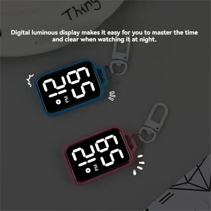 ⏰✨ Cute Mini LED Clock Keychain ✨🎀
