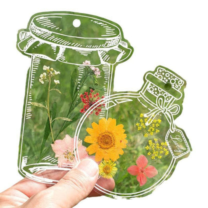 🌸 Aesthetic Transparent Dried Flower Bookmark